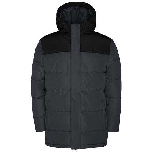 Veste isolante personnalisable unisexe Tallin ROLY Ébène et Noir